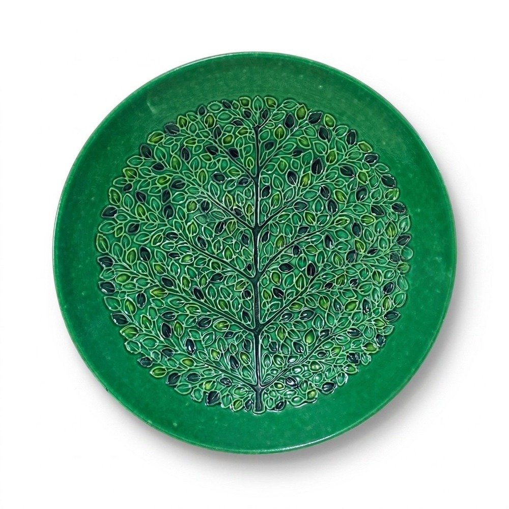 Bitossi Aldo Londi Tree Of Life Green Charger Platter 12.2" Italy Rosenthal N.
